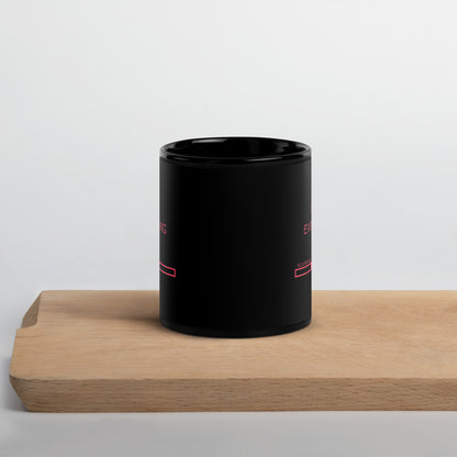 Scan Everything Black Glossy Mug