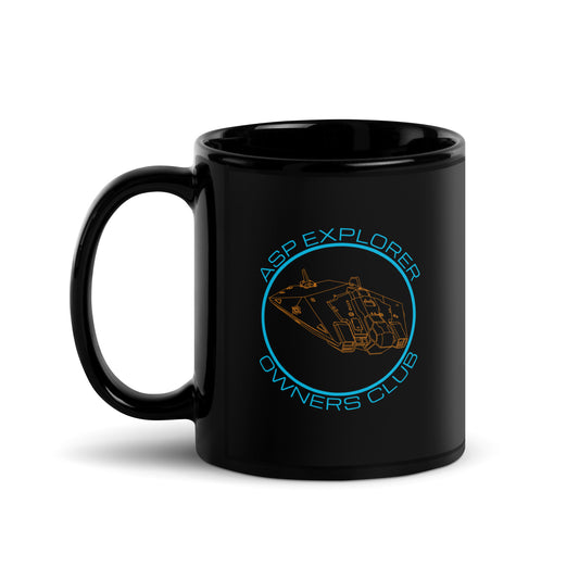 Asp Explorer Owners Club Black Glossy Mug