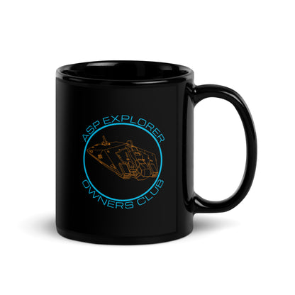 Asp Explorer Owners Club Black Glossy Mug