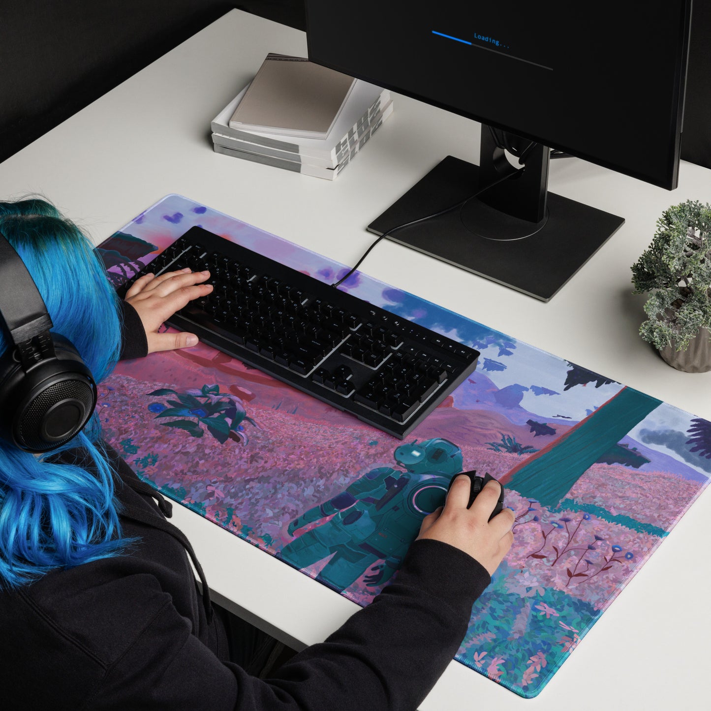 No Man's Sky inspired gaming mouse pad